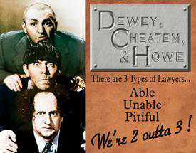 Tin Sign: Dewey Cheatem And Howe sign PD1291