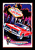 Show product details for Tin Sign: Las Vegas Nevada with Pontiac GTO Red PT03