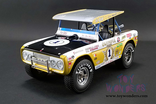 Real Art Replicas - Ford Big Oly Bronco #1 Parnelli Jones Baja 1000 Champion (1/18 scale diecast model car, Yelllow/White) RAR18001