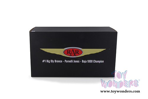 Real Art Replicas - Ford Big Oly Bronco #1 Parnelli Jones Baja 1000 Champion (1/18 scale diecast model car, Yelllow/White) RAR18001