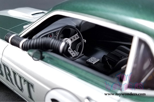 Real Art Replicas - Allan Moffat #33 Ford Mustang Boss 302 Trans Am Hard Top (1969, 1/18 scale diecast model car, Silver/Green) RAR18002