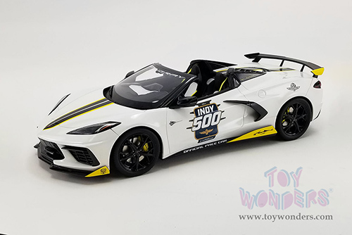 Real Art Replicas - Chevrolet&reg; Corvette&reg; Stingray Official Pace Car "105h Indianapolis 500" (2021, 1/18 scale resin model car, White) RAR18017