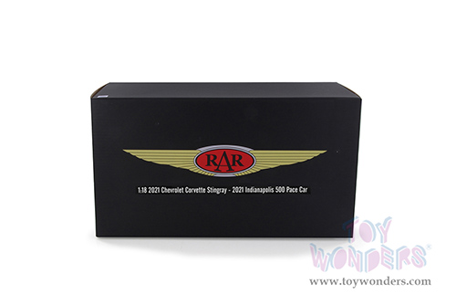 Real Art Replicas - Chevrolet&reg; Corvette&reg; Stingray Official Pace Car "105h Indianapolis 500" (2021, 1/18 scale resin model car, White) RAR18017