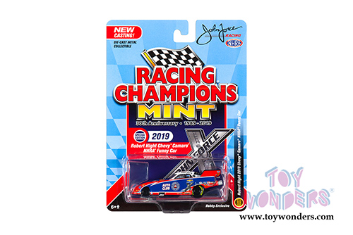 Round 2 Racing Champions Mint - Robert Hight Chevy&reg; Camaro&reg; NHRA&reg; Funny Car Hardtop (2019, 1/64 scale diecast model car, Blue/White/Red) RCSP011/24