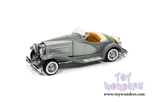 Round 2 Racing Champions Mint - Duesenberg SSJ Speedster (1935, 1/64 scale diecast model car, Light Gray/Dark Gray) RCSP014/24