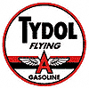 Tin Sign: Tydol Flying Gasoline Round Sign RD12