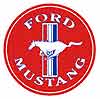 Show product details for Tin Sign: Ford Mustang Red Round Sign RD14
