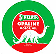 Tin Sign: Sinclair Opaline Motor Oil Round Sign RD25