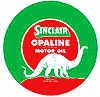 Tin Sign: Sinclair Opaline Motor Oil Round Sign RD25
