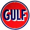 Tin Sign: GULF Round Sign RD36