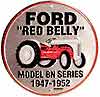 Show product details for Tin Sign: Ford Red Belly Tractor Round Sign RD51