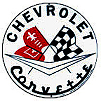 Tin Sign: Chevrolet Corvette White Round Sign RD58