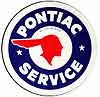 Show product details for Tin Sign: Pontiac Service Round Sign RD64