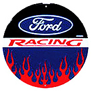 Tin Sign: Ford Racing Round Sign RD82