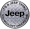 Show product details for Tin Sign: It's A Jeep Thing Round Sign RD83