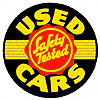 Tin Sign: Used Safety Tested Cars Round Sign RD9