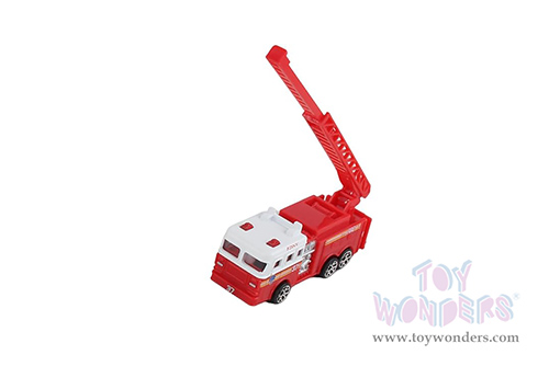 Daron Realtoy® - F.D.N.Y. Ladder Fire Truck (3" diecast model car, Red/White) RT8953F