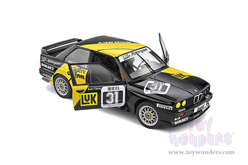 Solido Competition - BMW E30 M3 #31 Kurt Thiim "LuK" DTM Deutsche Tourenwagen Masters (1988, 1/18 scale diecast model car, Black/Yellow) S1801508