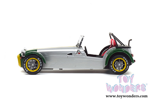 Solido - Lotus 7 Aluminum Body Convertible (1989, 1/18 scale diecast model car, Aluminium Body & Green Nose) S1801803