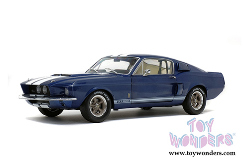 Solido - Ford Mustang Shelby GT500 Hardtop (1967, 1/18 scale diecast model car, Nightmist Blue/White) S1802903