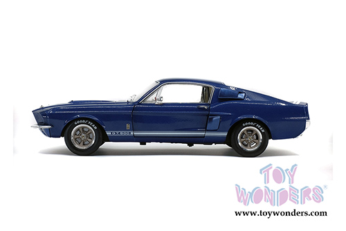 Solido - Ford Mustang Shelby GT500 Hardtop (1967, 1/18 scale diecast model car, Nightmist Blue/White) S1802903