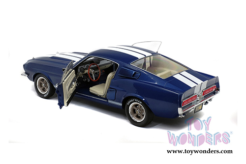 Solido - Ford Mustang Shelby GT500 Hardtop (1967, 1/18 scale diecast model car, Nightmist Blue/White) S1802903