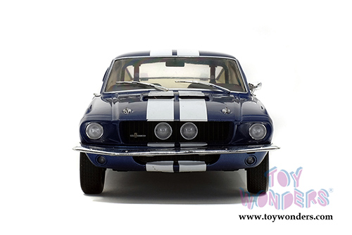Solido - Ford Mustang Shelby GT500 Hardtop (1967, 1/18 scale diecast model car, Nightmist Blue/White) S1802903