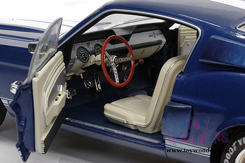 Solido - Ford Mustang Shelby GT500 Hardtop (1967, 1/18 scale diecast model car, Nightmist Blue/White) S1802903