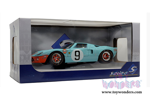 Solido - Ford GT40 MKI #9 Gulf&reg; Oil 24H of Le Mans (1/18 scale diecast model car, Light Blue/Orange) S1803001