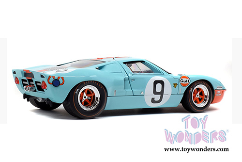 Solido - Ford GT40 MKI #9 Gulf&reg; Oil 24H of Le Mans (1/18 scale diecast model car, Light Blue/Orange) S1803001