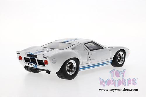 Solido - Ford GT40 Widebody T-Top (1968, 1/18 scale diecast model car, White w/Blue) S1803002
