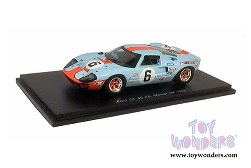 Solido - Ford GT40 MKI #6 Gulf&reg; Oil Le Mans J. Ickx/J. Olivier (1969, 1/18 scale diecast model car, Light Blue/Orange) S1803003