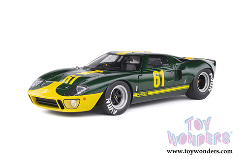 Solido Competition - Ford GT40 MK.1 #61 - Jim Clark Ford Performance Collection (1966, 1/18 scale diecast model car, Green/Yellow) S1803004