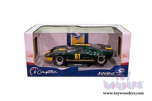 Solido Competition - Ford GT40 MK.1 #61 - Jim Clark Ford Performance Collection (1966, 1/18 scale diecast model car, Green/Yellow) S1803004