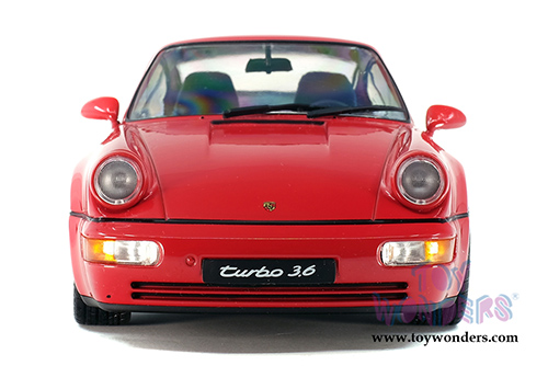 Solido - Porsche 964 911 Turbo Hardtop (1990, 1/18 scale diecast model car, Red) S1803402