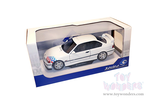 Solido - BMW E36 Coupe M3 Lightweight (1995, 1/18 scale diecast model car, White) S1803903