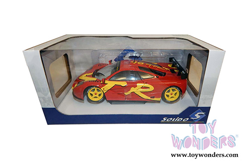 Solido - McLaren F1 GTR Short Tail Launch Livery (1996, 1/18 scale diecast model car, Red/Yellow) S1804102