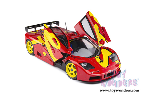 Solido - McLaren F1 GTR Short Tail Launch Livery (1996, 1/18 scale diecast model car, Red/Yellow) S1804102