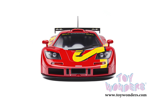 Solido - McLaren F1 GTR Short Tail Launch Livery (1996, 1/18 scale diecast model car, Red/Yellow) S1804102