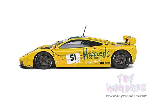Solido Competition - McLaren F1 GTR Short Tail #51 24H of Le Mans (1995) Andy Wallace / Derek Bell / Justin Bell "Harrod's" (1/18 scale diecast model car, Yellow/Green) S1804105