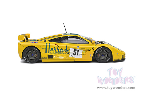 Solido Competition - McLaren F1 GTR Short Tail #51 24H of Le Mans (1995) Andy Wallace / Derek Bell / Justin Bell "Harrod's" (1/18 scale diecast model car, Yellow/Green) S1804105