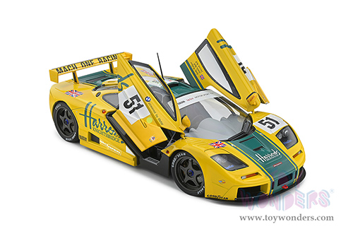 Solido Competition - McLaren F1 GTR Short Tail #51 24H of Le Mans (1995) Andy Wallace / Derek Bell / Justin Bell "Harrod's" (1/18 scale diecast model car, Yellow/Green) S1804105