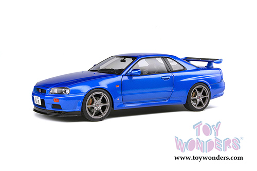 Solido - Nissan Skyline GT-R (R34) Hardtop (1999, 1/18 scale diecast model car, Bayside Blue) S1804301