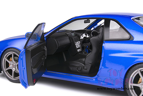 Solido - Nissan Skyline GT-R (R34) Hardtop (1999, 1/18 scale diecast model car, Bayside Blue) S1804301