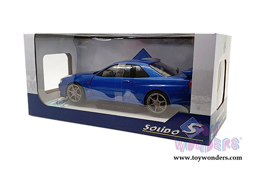Solido - Nissan Skyline GT-R (R34) Hardtop (1999, 1/18 scale diecast model car, Bayside Blue) S1804301