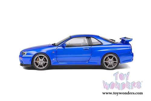 Solido - Nissan Skyline GT-R (R34) Hardtop (1999, 1/18 scale diecast model car, Bayside Blue) S1804301