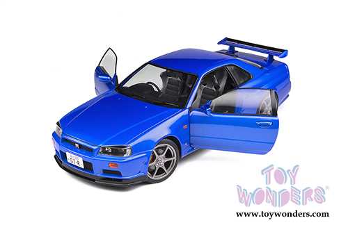 Solido - Nissan Skyline GT-R (R34) Hardtop (1999, 1/18 scale diecast model car, Bayside Blue) S1804301