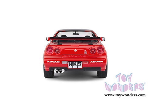 Solido - Nissan Skyline GT-R (R34) Advant Drift Livery Hardtop (1999, 1/18 scale diecast model car, Black/Red) S1804302