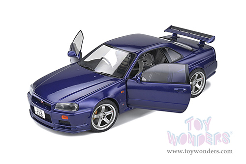 Solido - Nissan Skyline (R34) GT-R Hardtop (1999, 1/18 scale diecast model car, Midnight Purple) S1804303