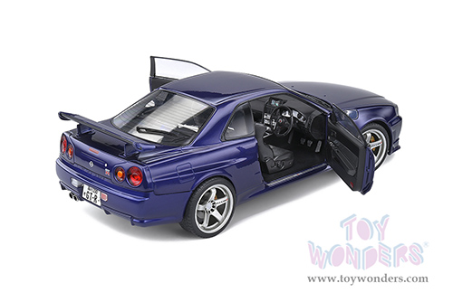 Solido - Nissan Skyline (R34) GT-R Hardtop (1999, 1/18 scale diecast model car, Midnight Purple) S1804303